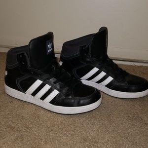 Black & White Adidas High Tops